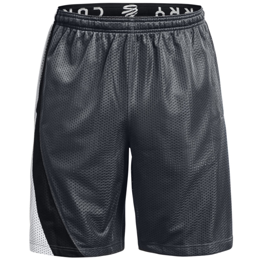Men’s Under Armour UA Curry Splash 9'' Shorts Gray White Black Size Small NEW